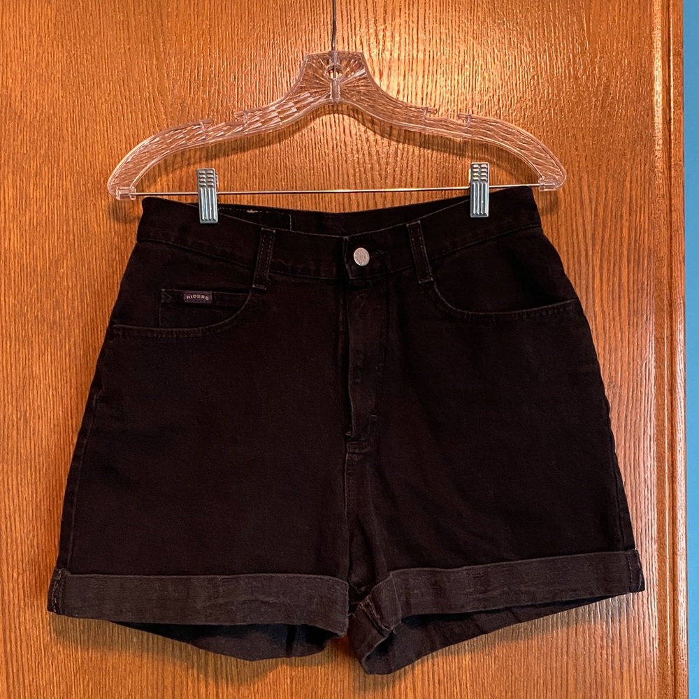 Riders black denim shorts